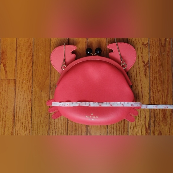 KATE SPADE Make a Splash Geranium Crab Crossbody Novelty Purse Handbag Red RARE - Picture 4 of 13